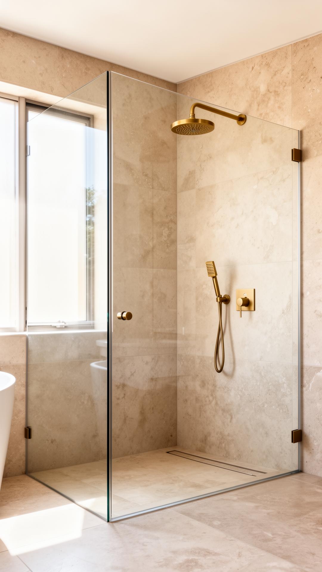 Brass showerhead detail